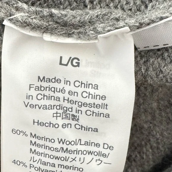 J. Crew Charcoal Gray Men’s’ Quarter Zip-Up Wool Blend Sweater - Picture 5 of 5